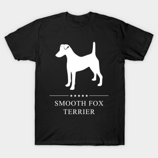 Smooth Fox Terrier Dog White Silhouette T-Shirt